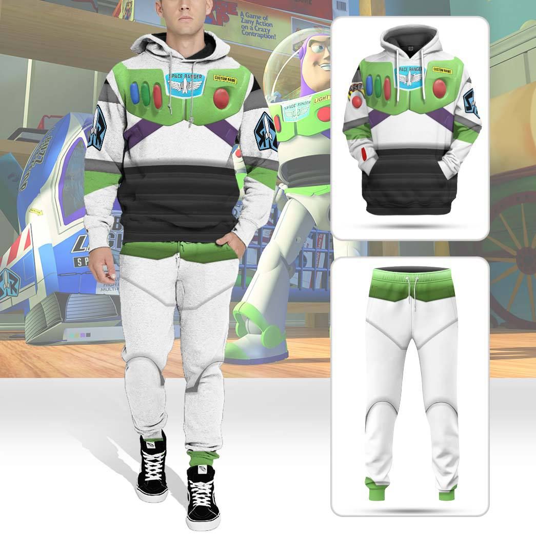  Toy Story Buzz Lightyear Space Ranger Cosplay Custom Name Tshirt Hoodie Apparel