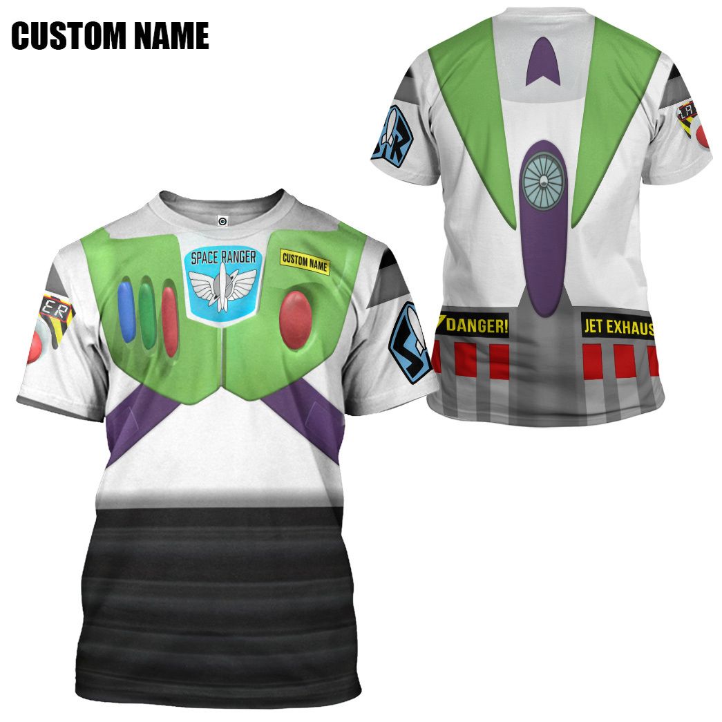 Toy Story Buzz Lightyear Space Ranger Cosplay Custom Name Tshirt Hoodie Apparel