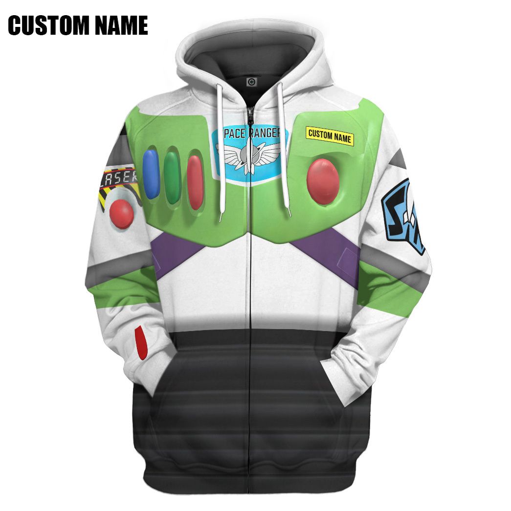  Toy Story Buzz Lightyear Space Ranger Cosplay Custom Name Tshirt Hoodie Apparel