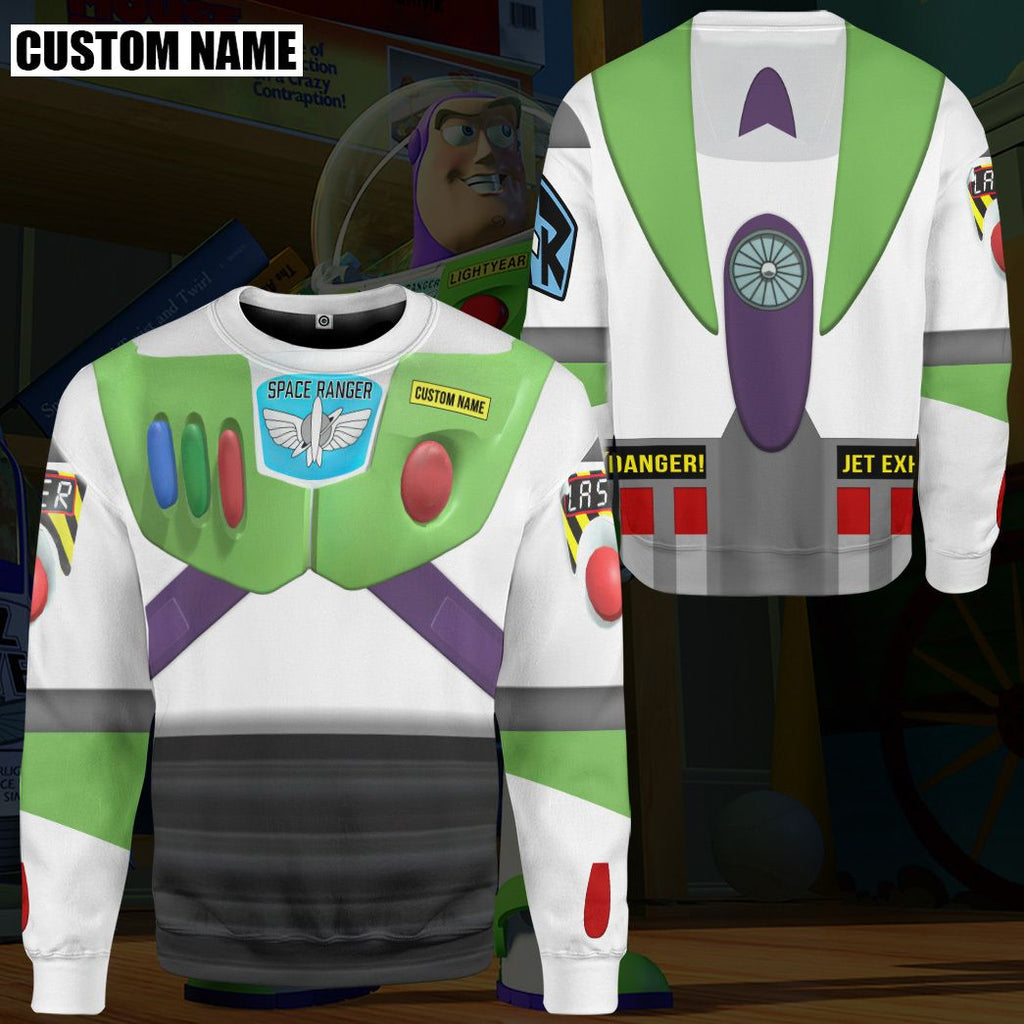  Toy Story Buzz Lightyear Space Ranger Cosplay Custom Name Tshirt Hoodie Apparel