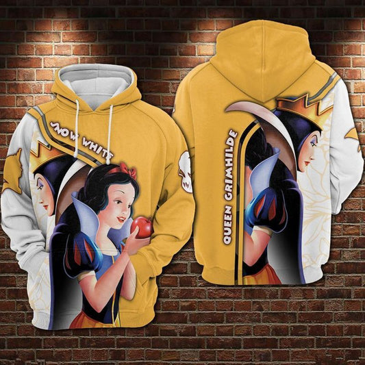  DN Snow White Hoodie Snow White And Queen Grimhilde Yellow White Hoodie