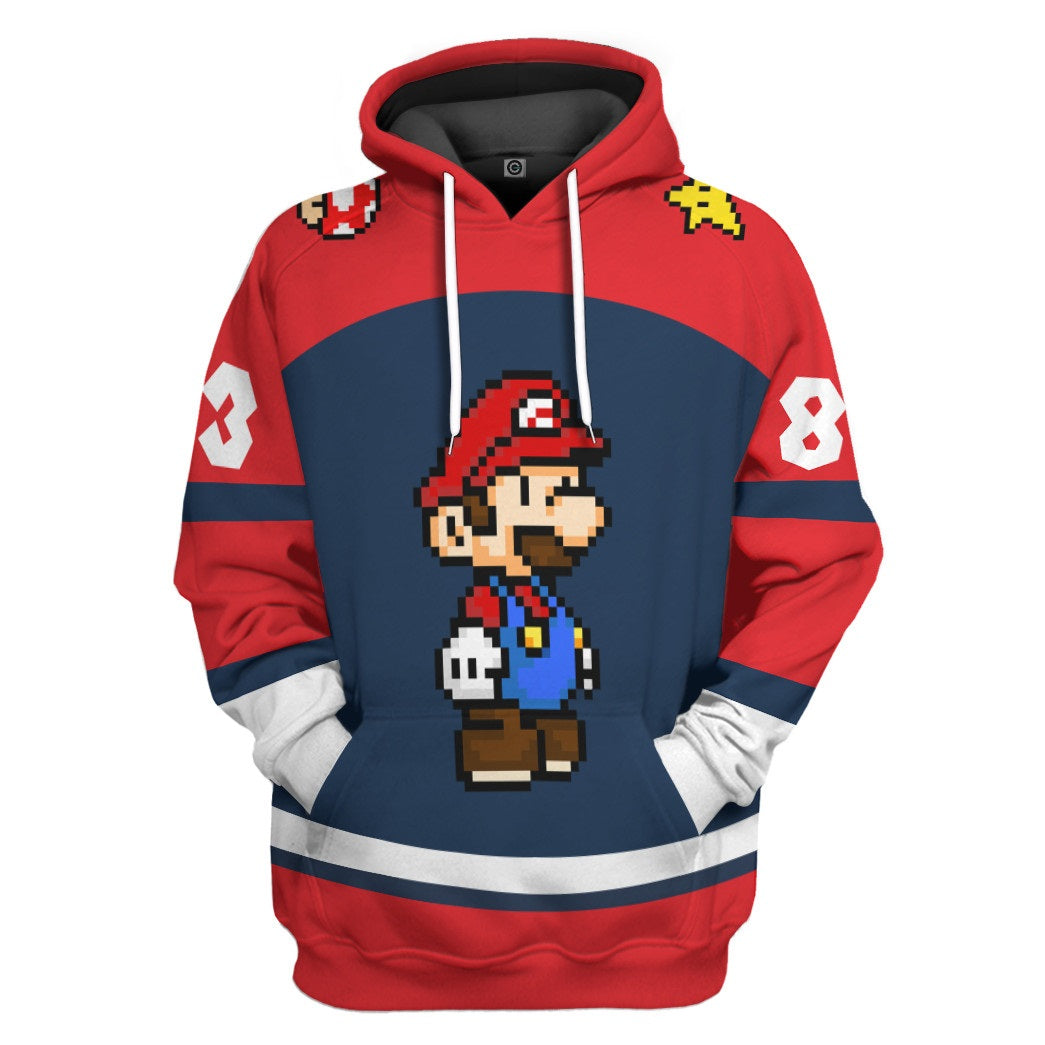  Mario Sports Custom Name Custom Number Hoodie Tshirt Apparel