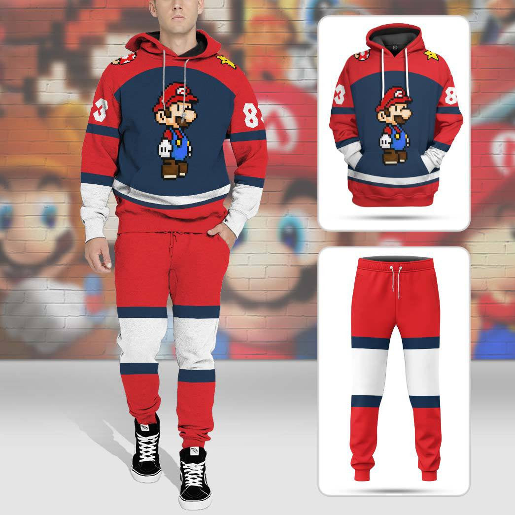  Mario Sports Custom Name Custom Number Hoodie Tshirt Apparel