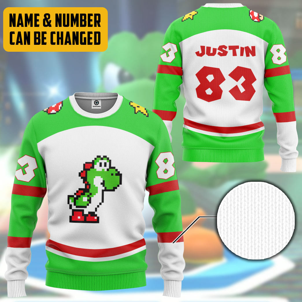  Yoshi Sports Custom Name Custom Number Hoodie Tshirt Apparel