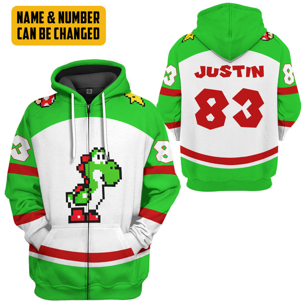  Yoshi Sports Custom Name Custom Number Hoodie Tshirt Apparel