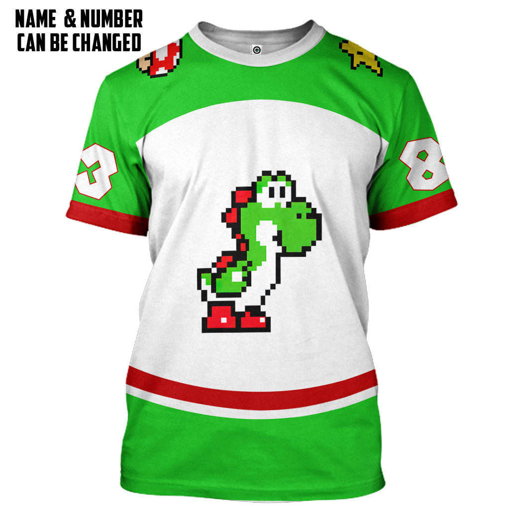  Yoshi Sports Custom Name Custom Number Hoodie Tshirt Apparel