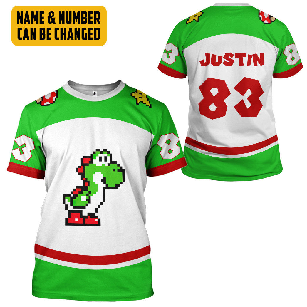  Yoshi Sports Custom Name Custom Number Hoodie Tshirt Apparel