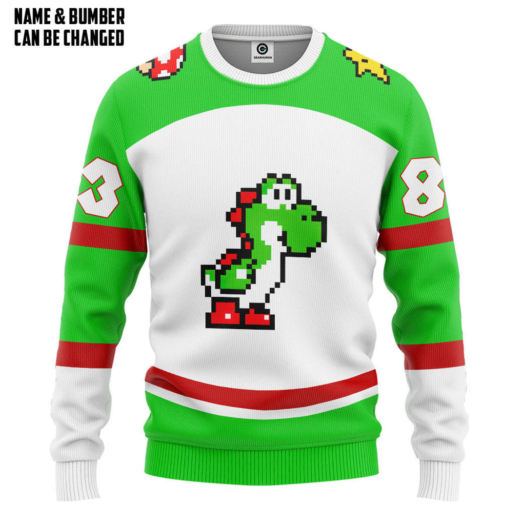  Yoshi Sports Custom Name Custom Number Hoodie Tshirt Apparel