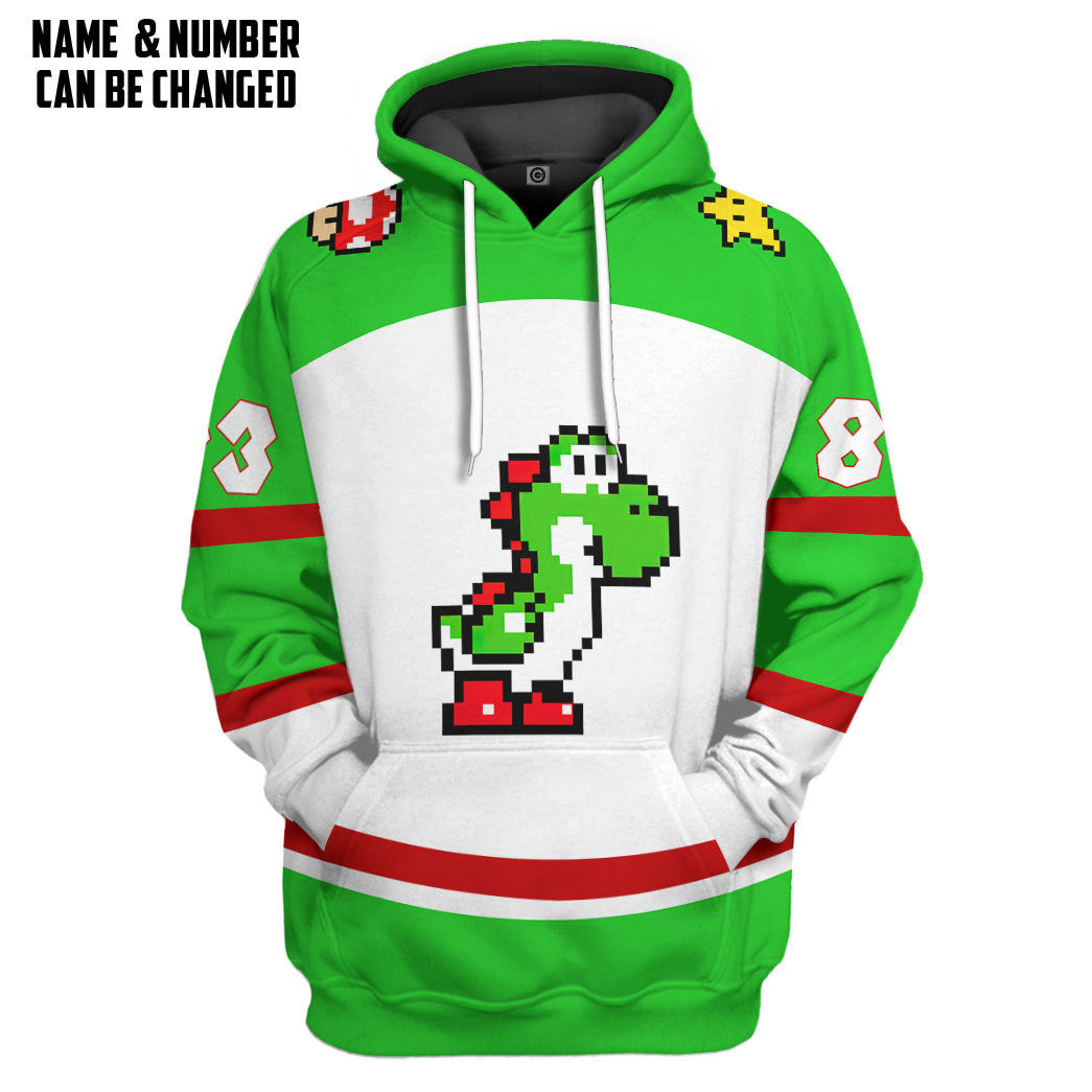  Yoshi Sports Custom Name Custom Number Hoodie Tshirt Apparel