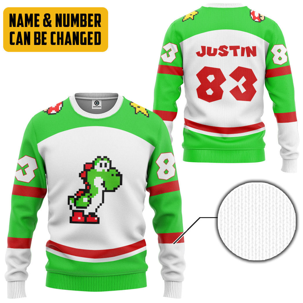  Yoshi Sports Custom Name Custom Number Hoodie Tshirt Apparel