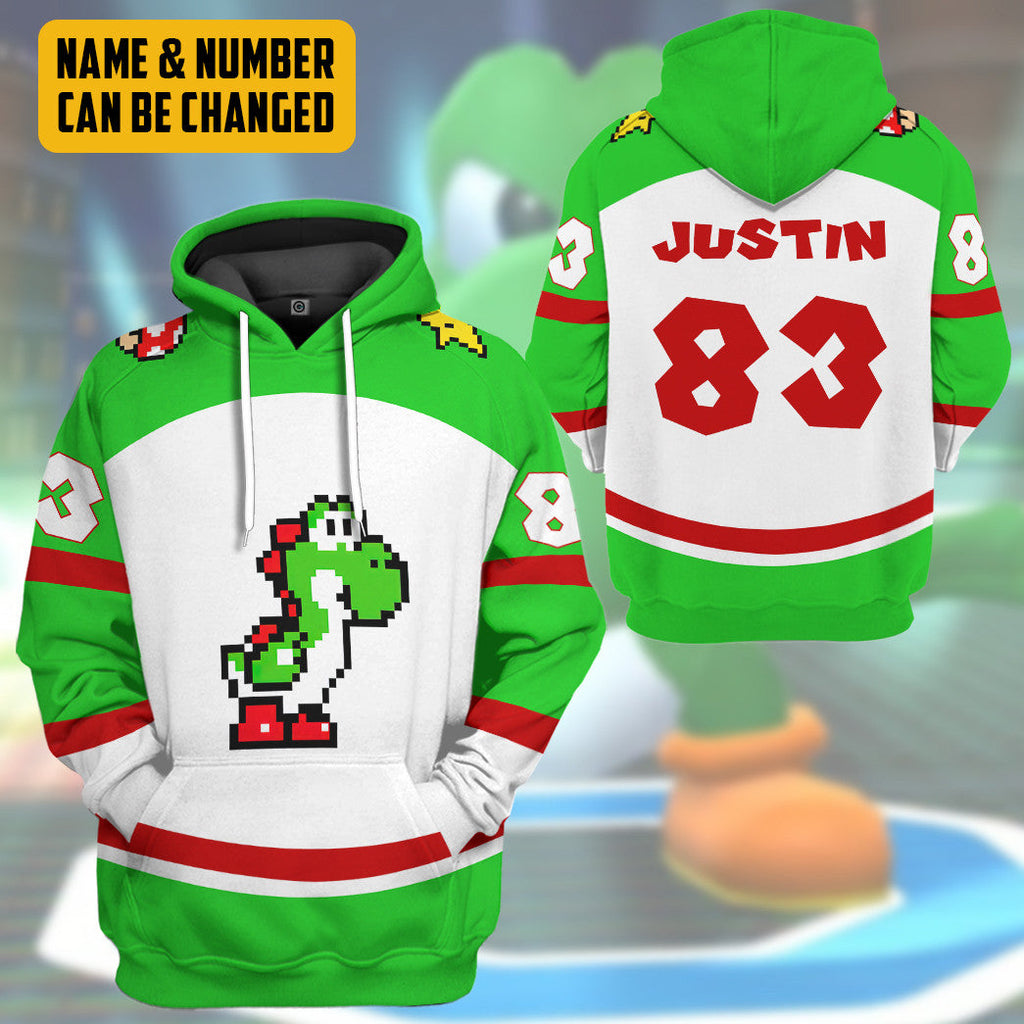  Yoshi Sports Custom Name Custom Number Hoodie Tshirt Apparel