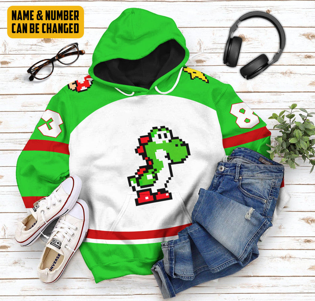  Yoshi Sports Custom Name Custom Number Hoodie Tshirt Apparel