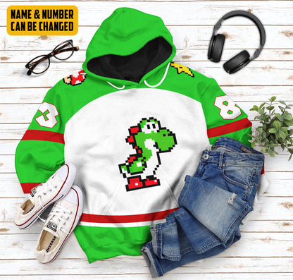  Yoshi Sports Custom Name Custom Number Hoodie Tshirt Apparel