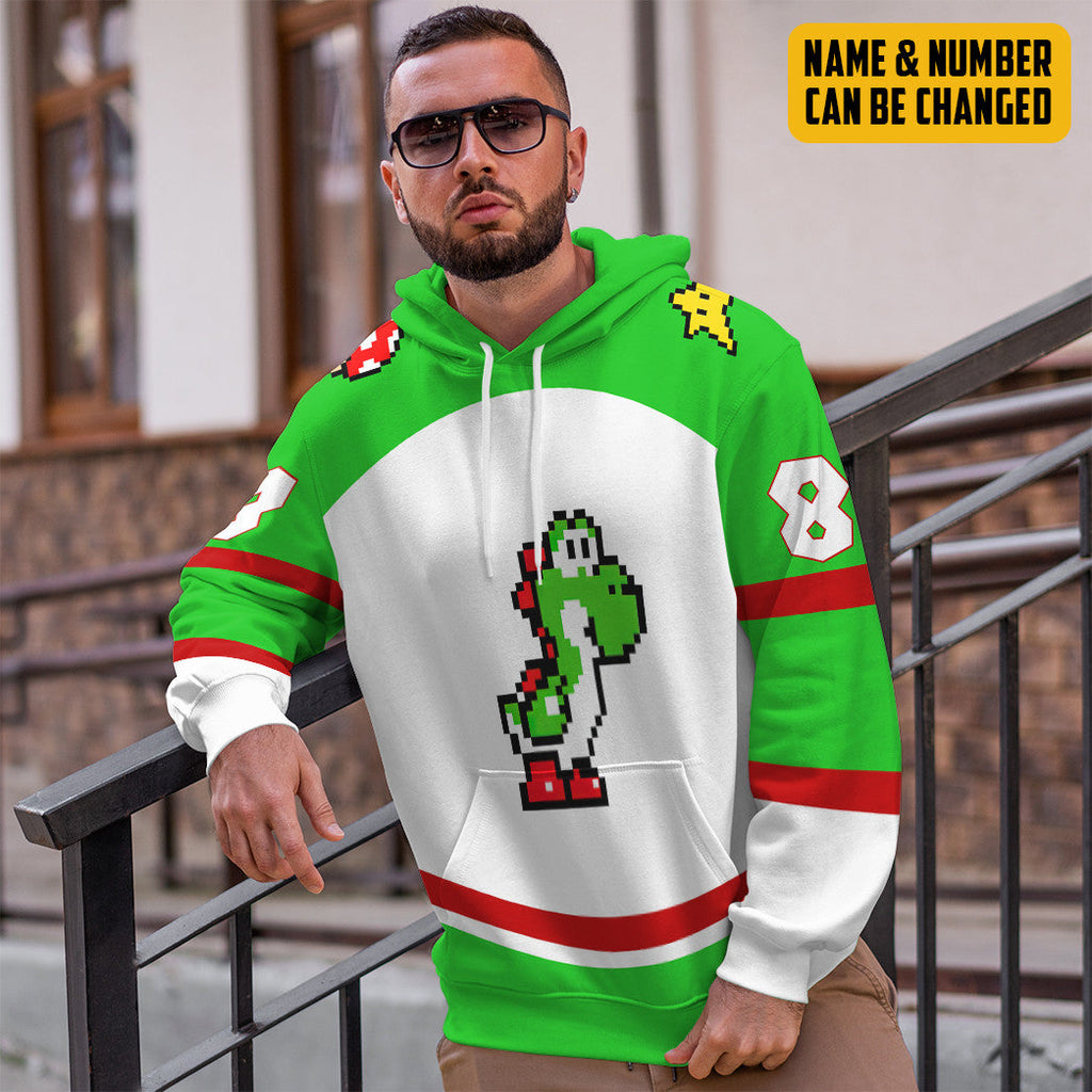  Yoshi Sports Custom Name Custom Number Hoodie Tshirt Apparel
