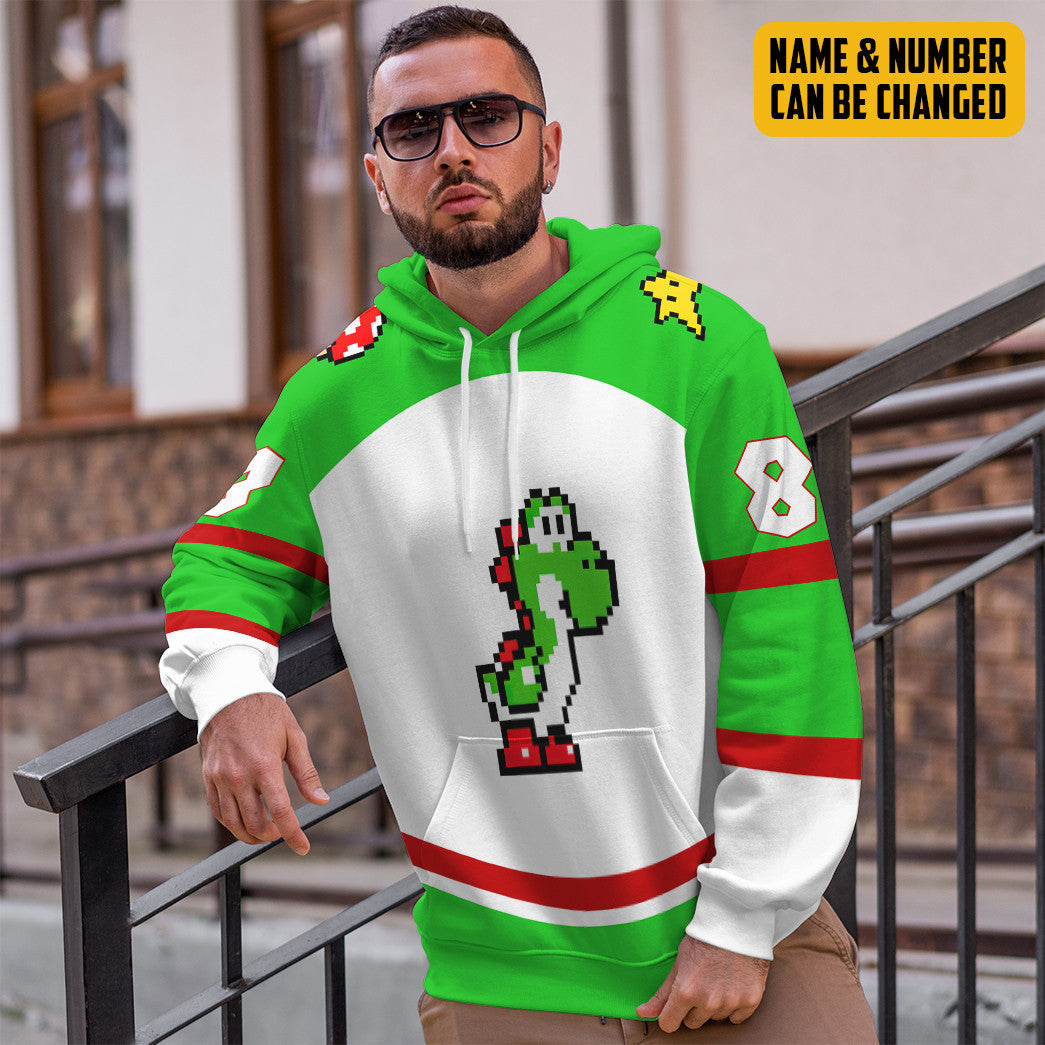  Yoshi Sports Custom Name Custom Number Hoodie Tshirt Apparel