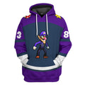  Waluigi Sports Custom Name Custom Number Hoodie Tshirt Apparel