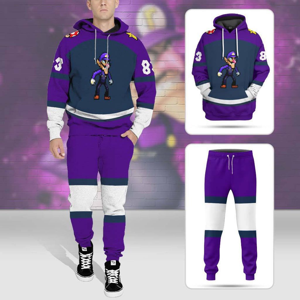  Waluigi Sports Custom Name Custom Number Hoodie Tshirt Apparel