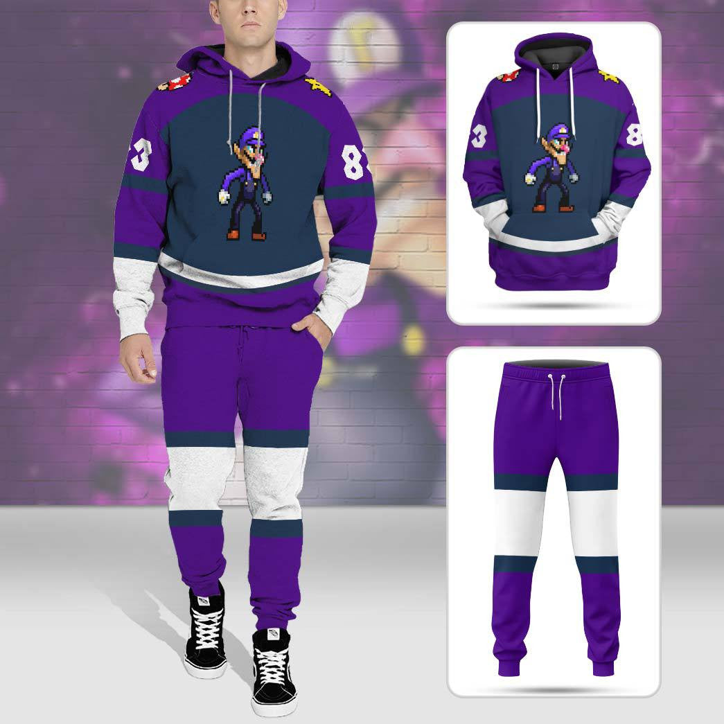  Waluigi Sports Custom Name Custom Number Hoodie Tshirt Apparel
