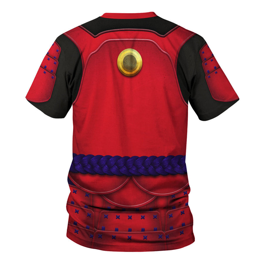 Stwa Ashigaru Red Akazonae Koyal Guard Costume T-Shirt For Men And Women CSSWR033