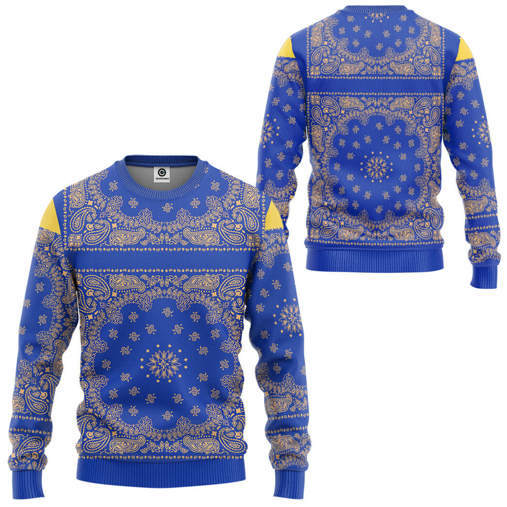  Royal Blue Bandana Snoop Custom Tshirt Hoodie Apparel