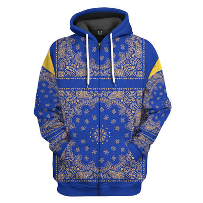  Royal Blue Bandana Snoop Custom Tshirt Hoodie Apparel
