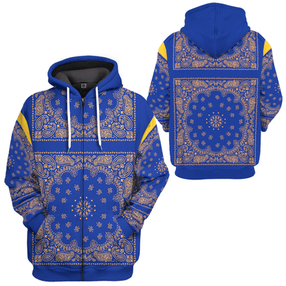 Royal Blue Bandana Snoop Custom Tshirt Hoodie Apparel