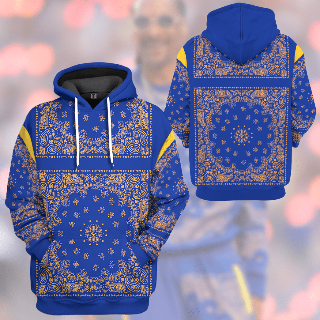  Royal Blue Bandana Snoop Custom Tshirt Hoodie Apparel