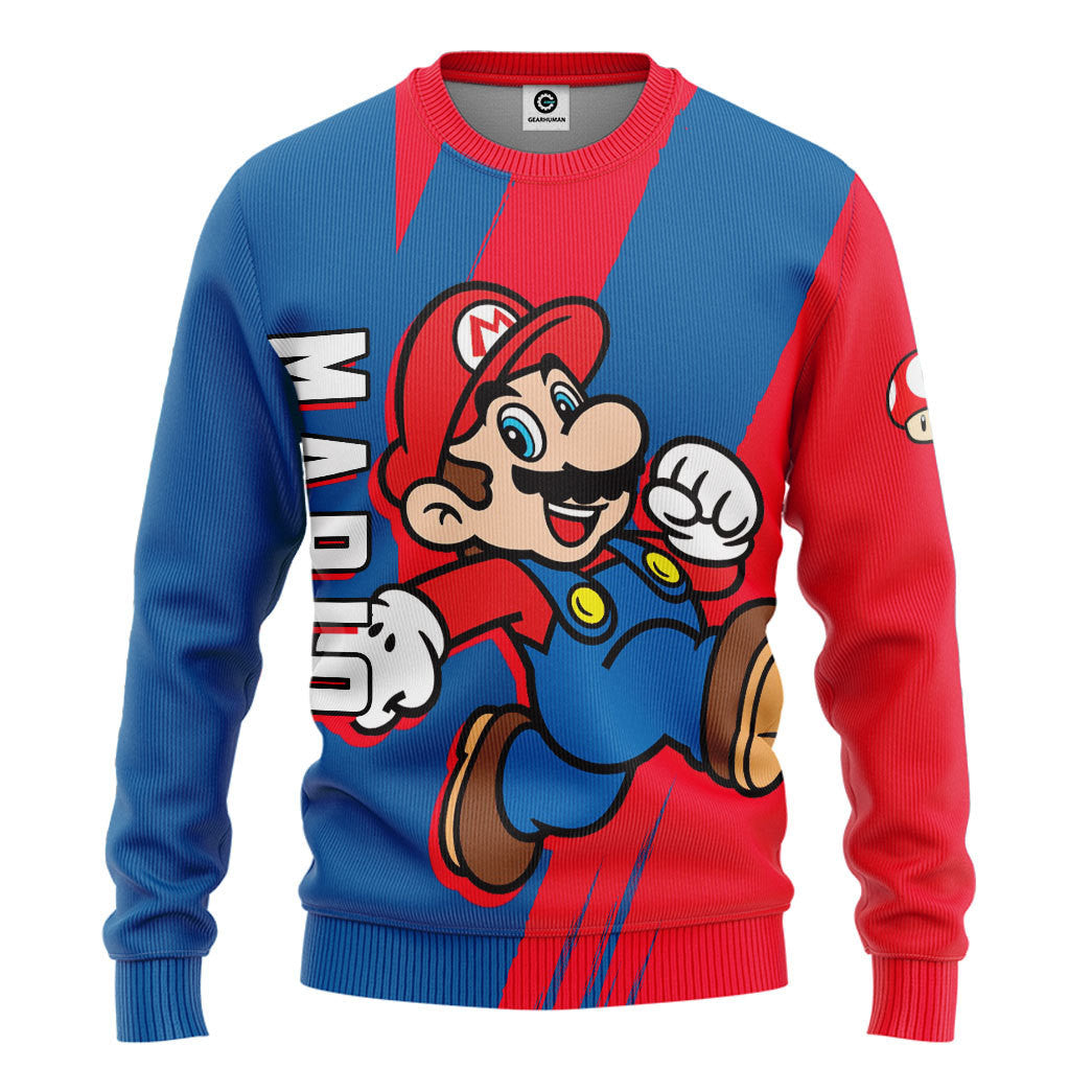  Happy Mario Custom Hoodie Tshirt Apparel