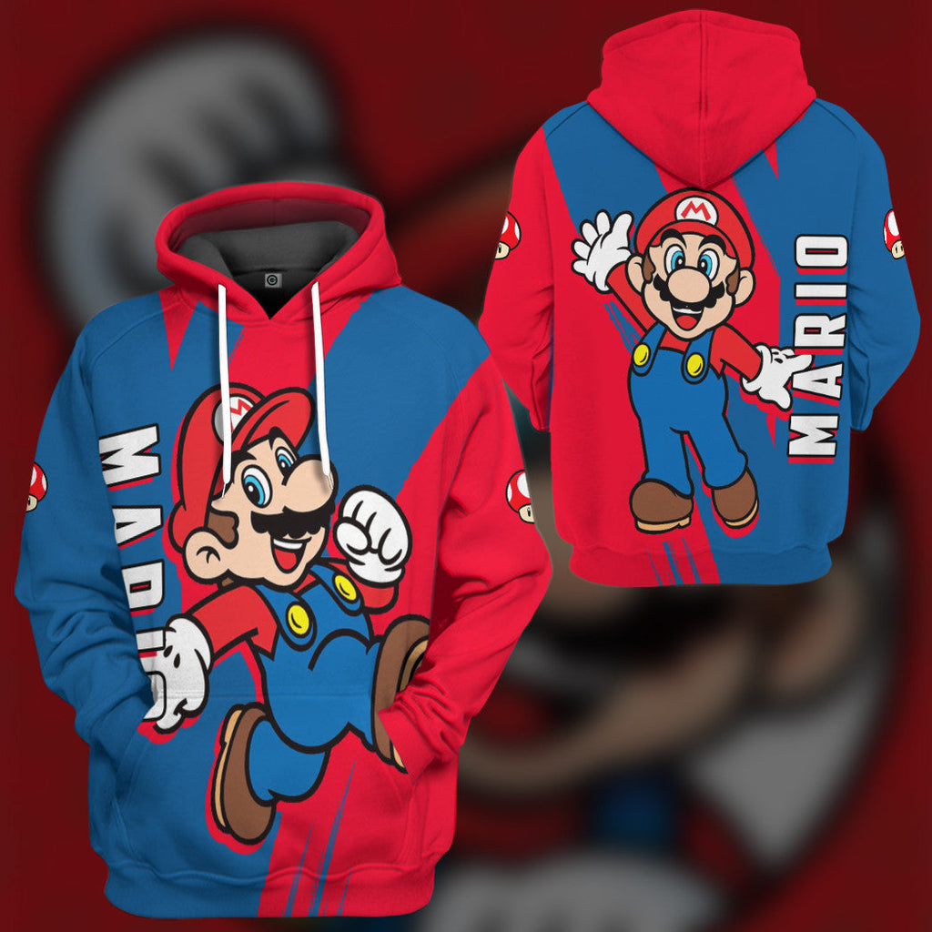  Happy Mario Custom Hoodie Tshirt Apparel