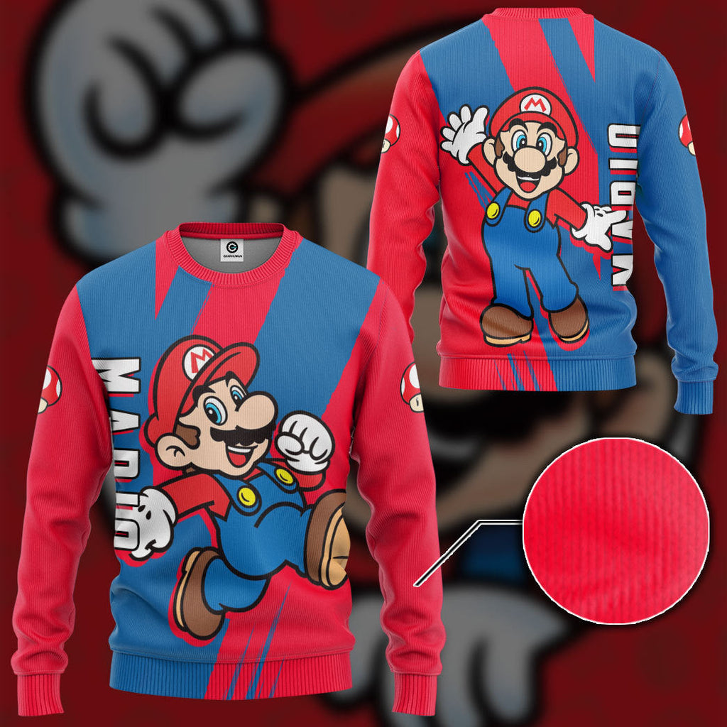  Happy Mario Custom Hoodie Tshirt Apparel