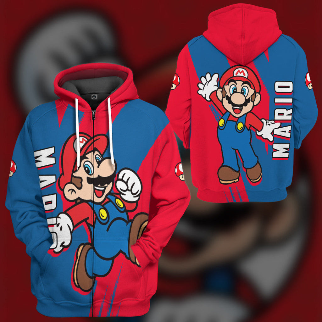  Happy Mario Custom Hoodie Tshirt Apparel