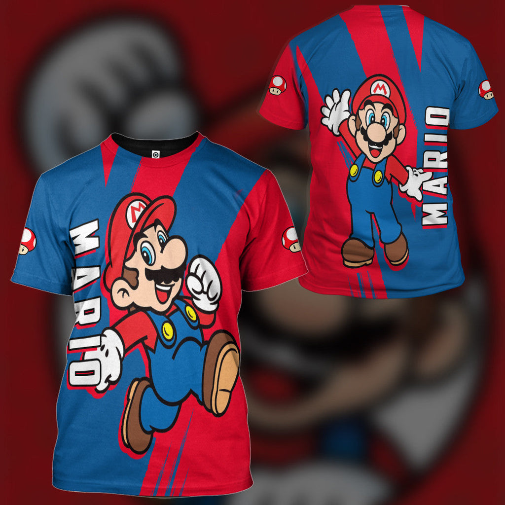  Happy Mario Custom Hoodie Tshirt Apparel