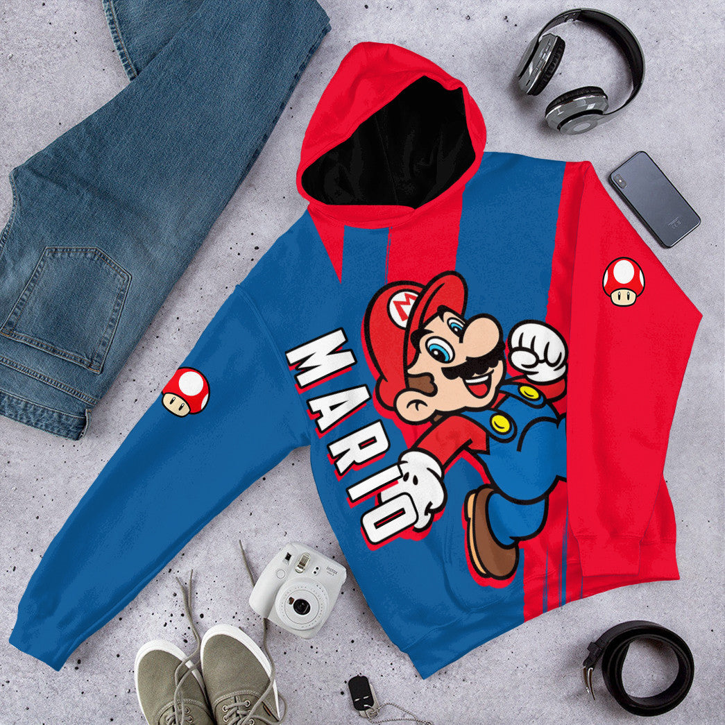  Happy Mario Custom Hoodie Tshirt Apparel