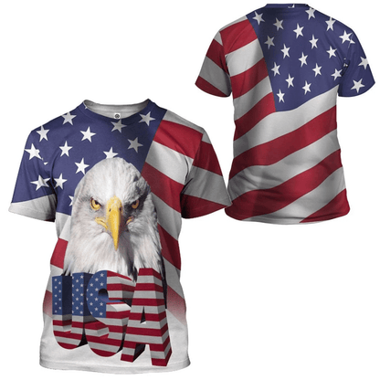 Eagle USA Flag QT301166Hg Custom Hoodie