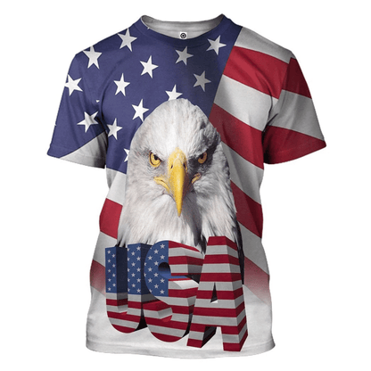 Eagle USA Flag QT301166Hg Custom Hoodie