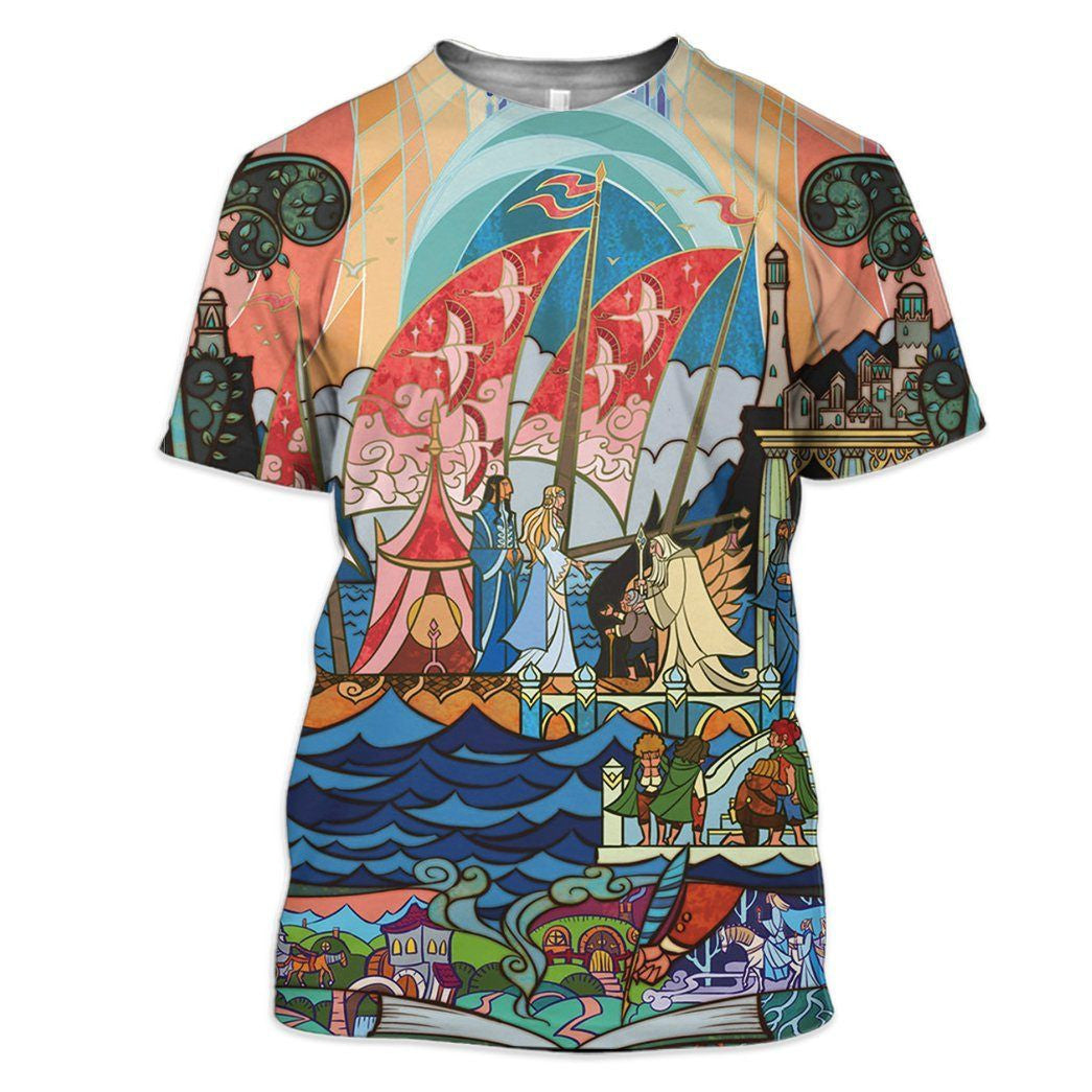 QT211216Hf Lord Of The Rings The Hobbit Meet The King Custom Hoodie