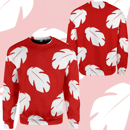 Lilo Hawaiian Floral Leaves Custom Hoodie QT207012Hf