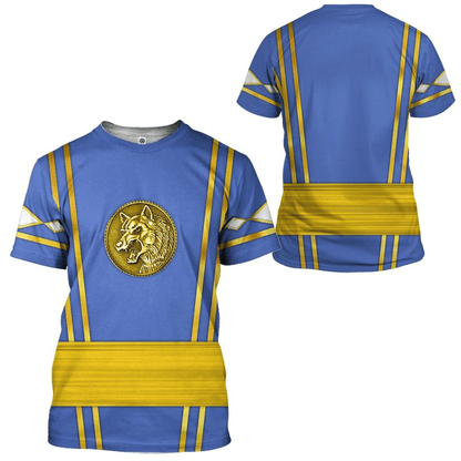Blue Ninja Mighty Morphin Power Rangers - Cosplay Costume Hoodie QT207101