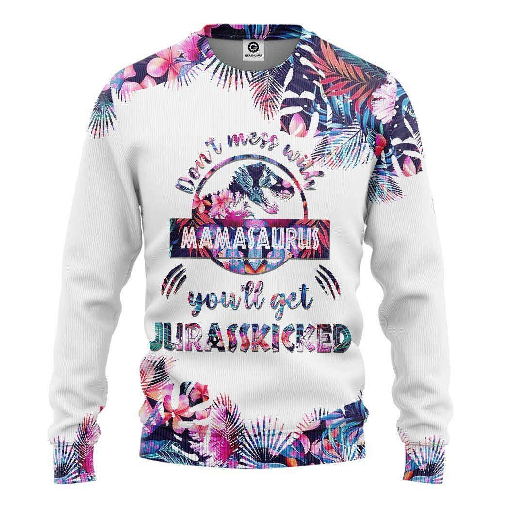 Dont Mess With Mamasaurus Mothers Day Gift Custom Hoodie QT204281Ga