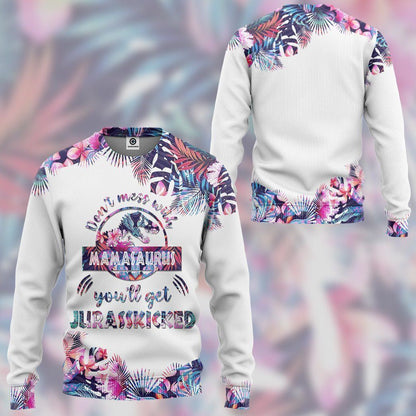 Dont Mess With Mamasaurus Mothers Day Gift Custom Hoodie QT204281Ga