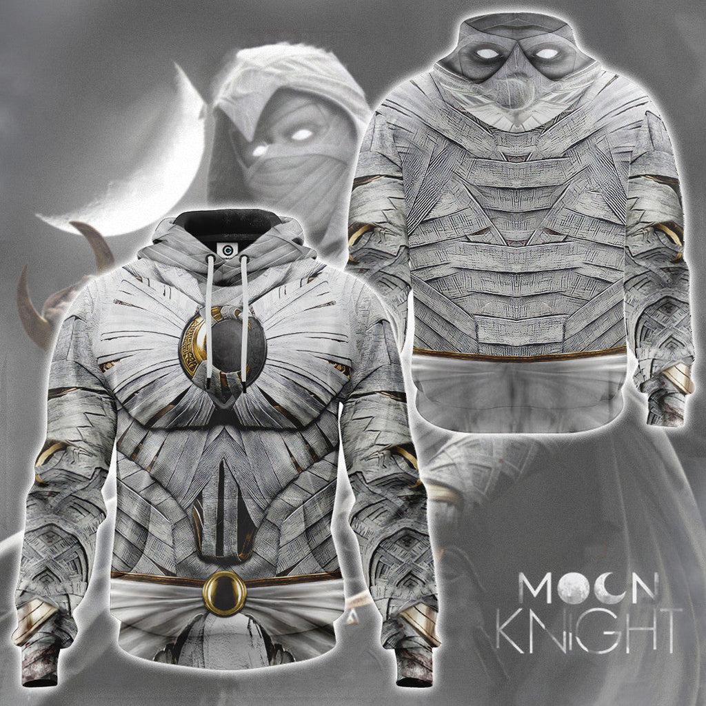  Moon Knight White Cosplay Custom Tshirt Hoodie Apparel