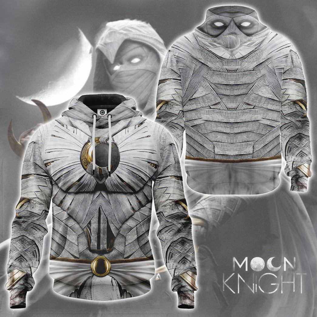  Moon Knight White Cosplay Custom Tshirt Hoodie Apparel