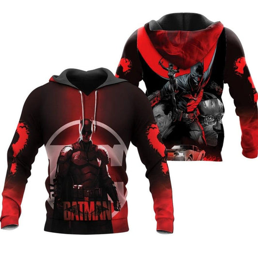Batman Hoodie Dc The Batman Dark Knight Characters Hoodie Black Red Unisex - Cozy Hoodie For Cold Weather