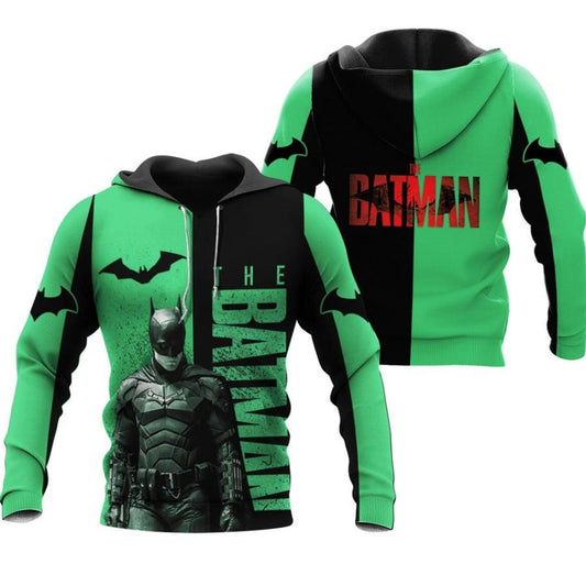 Batman Hoodie Dc The Batman Graphic Hoodie Black Green Unisex - Cozy Hoodie For Cold Weather
