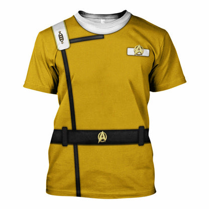 SaTr Wrath Of Khan Kirk Spock Starfleet Yellow Cool T-Shirt