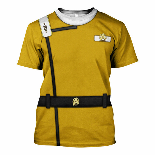 SaTr Wrath Of Khan Kirk Spock Starfleet Yellow Cool T-Shirt