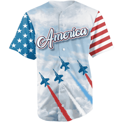 Independence Day Jersey 2nd Amendment America Planes Independence Day White Jersey Shirt For Men 04th Of July Baseball Jersey