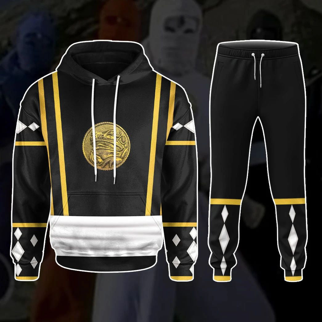 Black Ninja Mighty Morphin Power Rangers - Cosplay Costume Hoodie QT212415