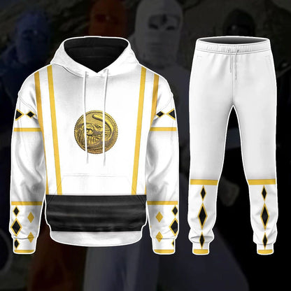 White Ninja Mighty Morphin Power Rangers - Cosplay Costume Hoodie QT209363