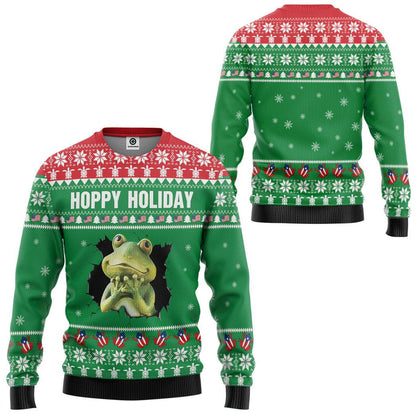 Frog Hoppy Holiday - Christmas Gift For Adults - Hoodie QT309530